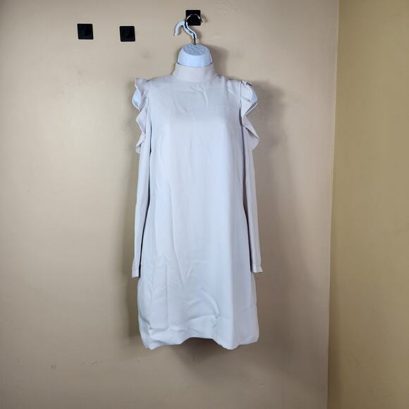 Wai Ming Women’s Dunn Dress Turtleneck Sheath Dress in Cream Size 0 - Picture 1 of 12
